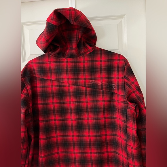 Men’s Spyder Red & black Patsch Plaid Full Zip Hooded Jacket Coat Outdoor XXL - Picture 7 of 8